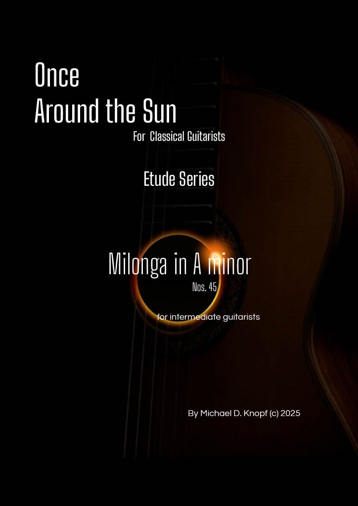 Milonga in A Minor - Score Cover
