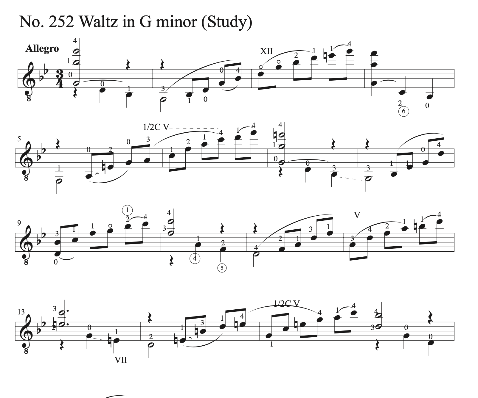 Music score background