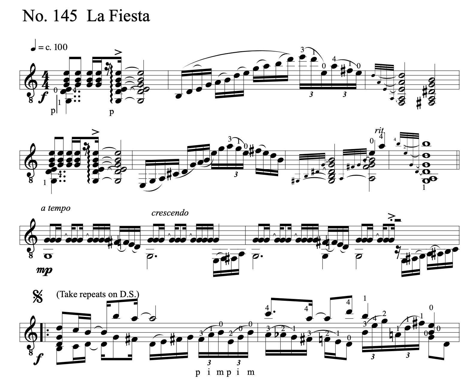 Guitar scores