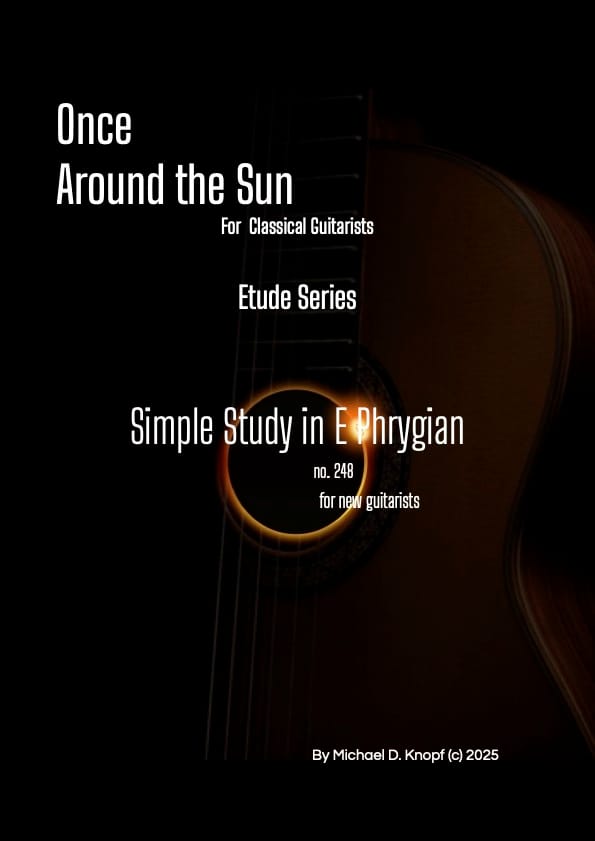 Simple Etude in E Phrygian - Score Cover