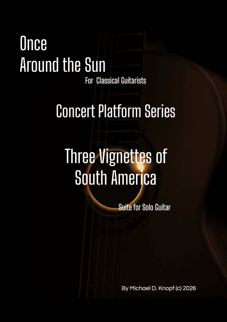 Three Vignettes of South America – suite for solo guitar - Score Cover