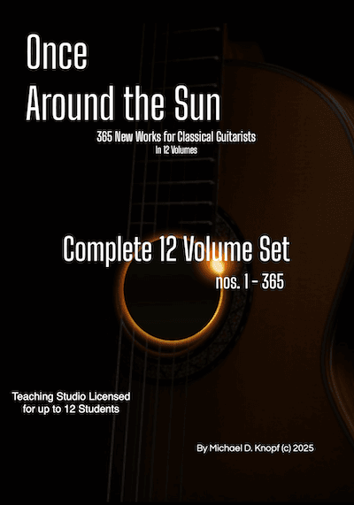 Once Around The Sun –  Complete 12 Volumes – Private Teaching Studio License (3 Years unlimited in house use) NOW just AUD$450 - Score Cover