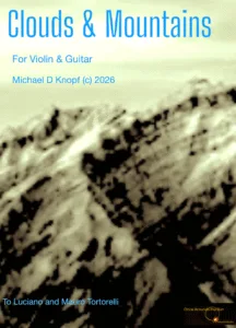 Clouds and Mountains – for Violin & Guitar – Score & Parts - Score Cover