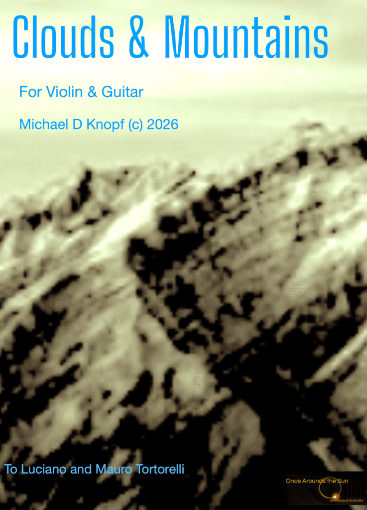 Clouds and Mountains – for Violin & Guitar – Score & Parts - Score Cover